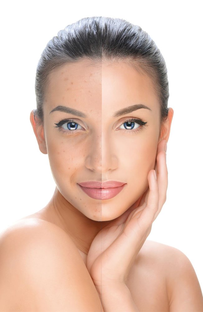 Behandlungsraum im Kosmetikstudio Skin and more mit Behandlungsstuhl und Pflegeprodukten